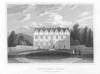 Jones Views 1831 BECKFORD HALL. GLOUCESTERSHIRE.Near Tewskesbury 