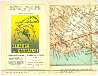 1949 ALI FLOTTE CARTINA ROTTA MILANO NIZZA BARCELLONA  