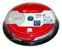  10 BLU RAY Bluray Vierge Imprimable BDR BD R 25Go Neuf