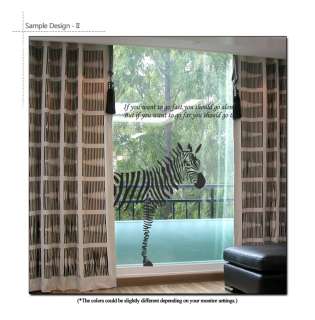 ZEBRA & LETTERINGS WALL DECALS STICKERS REMOVABLE VINYL  