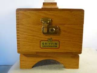 Vintage Griffin Shinemaster Wood Shoe Shine Box & Accessories  