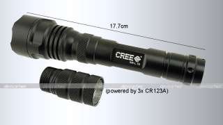 Romisen 1600 Lumens RCJ4 CREE XM L T6 LED Flashlight Torch 6v 16v 