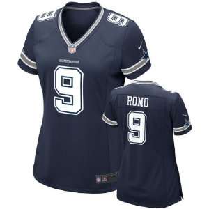 Tony Romo Womens Jersey Home Navy Game Replica #9 Nike Dallas Cowboys 
