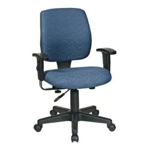   Task Chair with Arms Fabric Interlink   Ink Blue