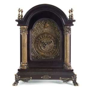   12 Detailed Antique Style Gold Columned Shelf Clock