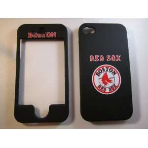  Boston Red Sox   Black   iPhone 4 4G 4S Faceplate Case Cover 