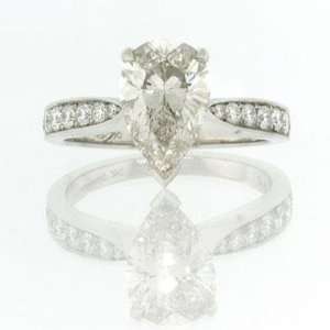  2.89ct Pear Shape Diamond Engagement Anniversary Ring 