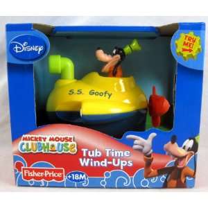  Mickey Mouse Clubhouse Bath Toy wind up Goofy Submarine Toys & Games