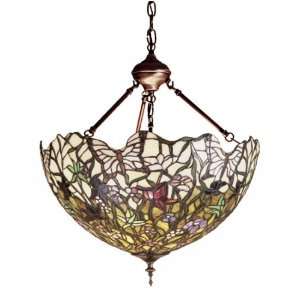  20W Butterfly & Flower Inverted Pendant Ceiling Fixture 