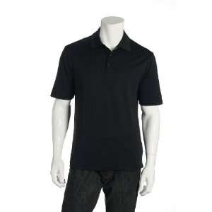 Nike Golf Black Striped Pique Short Sleeve Golf Polo 