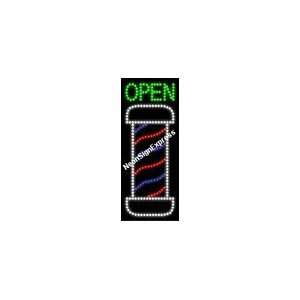 Barber Open (vertical) LED Sign 