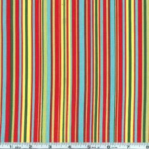   Miller Play Stripe Red Fabric By The Yard Arts, Crafts & Sewing