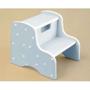 hand painted white dot step stool