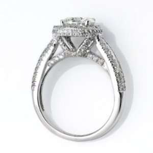  Brilliant Cut Diamond Engagement Ring Vintage Style 14K White Gold 