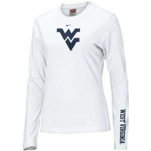 Nike West Virginia Mountaineers White Ladies Classic Logo Long Sleeve 