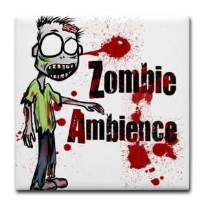 Zombie Ambience Zombie Tile Coaster by   Kitchen 