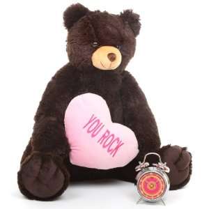  Baby Heart Tubs YOU ROCK Heart Chocolate Brown Teddy Bear 