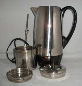 FARBERWARE SUPERFAST 142B 12 Cup Coffee PERCOLATOR Pot STAINLESS STEEL 