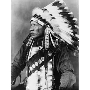  1908 photo Red Bird, Sioux Indian, half length portrait 