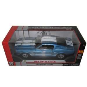 com 1967 Shelby Mustang GT500 Blue With White Stripes 1/18 by Shelby 