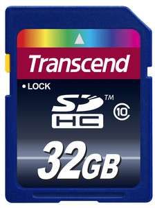 Transcend 32 GB Class 10 SD SDHC Memory Card   5 Pack  