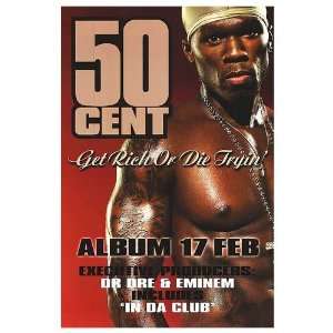  50 cent Music Poster, 18.5 x 28