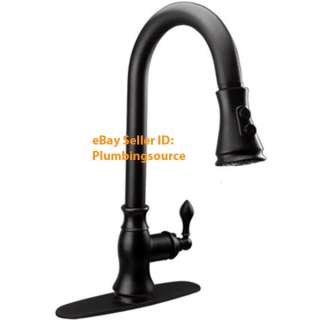 Single Handle Kitchen Faucet Pull Down Spout Flow & Spray,1 Hole Mount 