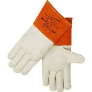 Black Stallion 25 Quality Grain Cowhide MIG Welding Gloves   Long Cuff 