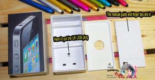 iPhone 4G Black US package box + Accessories Bundle Set  
