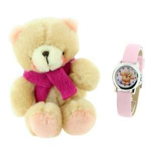 Forever Friends Gift Set Teddy Pink Strap Girls Casual Watch FFGS01B 
