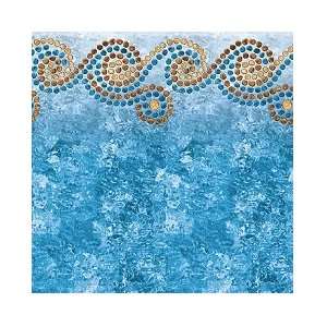  Beaded Round Above Ground Pool Liners Tropical Lagoon Tile 