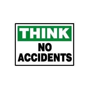  THINK Labels NO ACCIDENTS Adhesive Vinyl   5 pack 3 1/2 x 