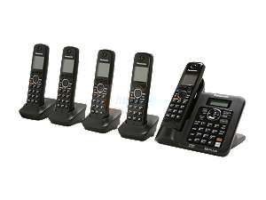   DECT 6.0 5X Handsets Cordless Phones Integrated Answering Machine