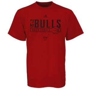  adidas Chicago Bulls Red Chest Pass T shirt Sports 