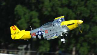 New Airfield RC Airplane P51 Mustang 57 Wingspan w/Etract & free 