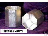 OCTAGON Seamless Aluminum Votive Candle Molds #6  