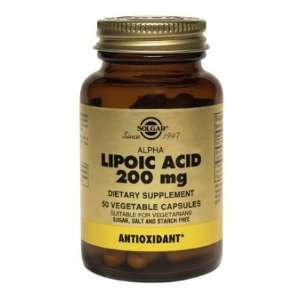  Alpha Lipoic Acid 200 mg Vegetable 50 Capsules Health 