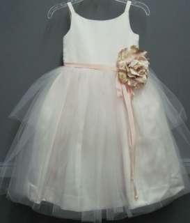 Girls US Angels Flower Girl Dress #101 Pink SIZE 6  
