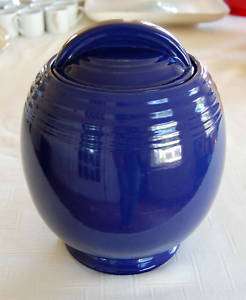 Vintage Hall/Halls Five Banded Cookie Jar, Cobalt/ Art Glaze Blue 