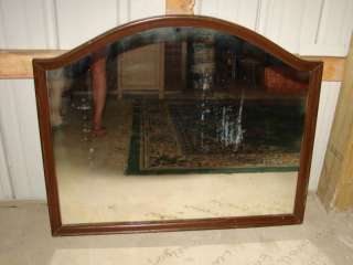 Large Antique Wooden Frame Wall Mirror  