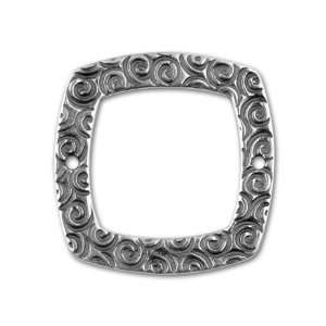  Antique Silver Plated Pewter Abstract Square Link Arts 