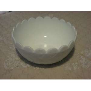  Vintage Indiana Milk Glass Quilted Diamond Bowl Planter 