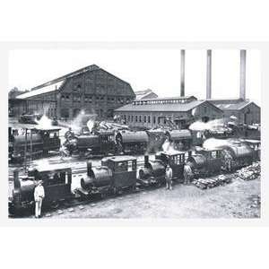  Vintage Art Trains Near Factories, Philadelphia, PA 