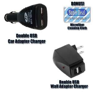  Double USB Home And Car Charger For Apple iPod nano (4th Generation 