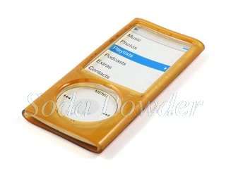   powder soft plastic case for apple ipod nano 5 5th generation orange