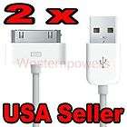 2x USB SYNC DATA CABLE POWER CORD CHARGE IPHONE 3G 3GS 4 4G 4S iPod 