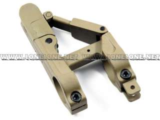 Airsoft Flip Up Front Sight Mount For Barrel Tan #07  
