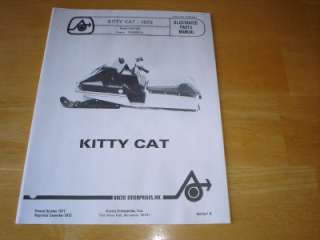 1972 Arctic Cat Kitty Cat Snowmobile Parts Manual  