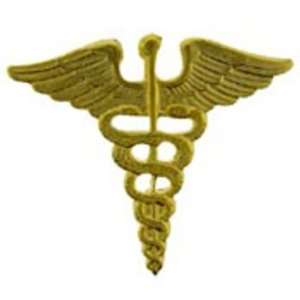 U.S. Army Medic Caduceus Pin Gold Plated 1 1/8 Arts 
