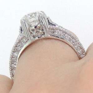   Brilliant Diamond Engagement Ring Certified Hearts & Arrows EX  